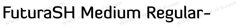FuturaSH Medium Regular字体转换